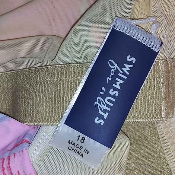 🏊NWT One Piece colorful swimsuit sz 18 - Picture 3 of 4